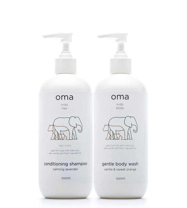 Komplekt: Kids Gentle Body Wash, 500ml + Conditioning Shampoo, 500ml