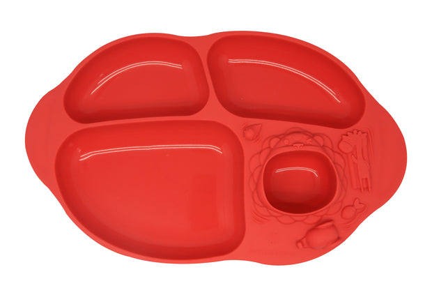 marcus marcus suction divided plate red oma care
