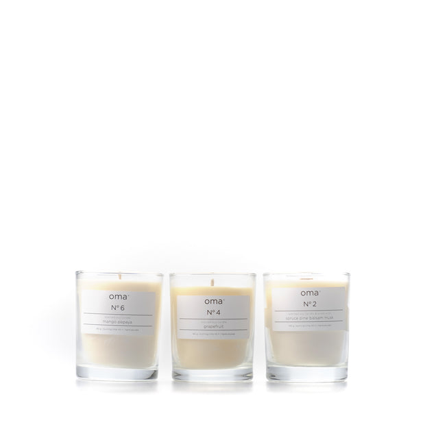 Gift Set of three: N°2, N°4 & N°6 - Soy Candles, 3 x 190g