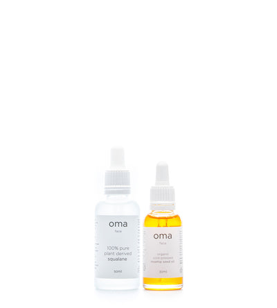 Bundle: Organic Cold-Pressed Rosehip Seed Oil 30ml + 100% Pure Plant Derived Squalane 50ml